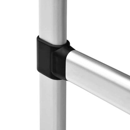 321105 vidaXL Telescopic Wardrobe System with Rods Aluminium