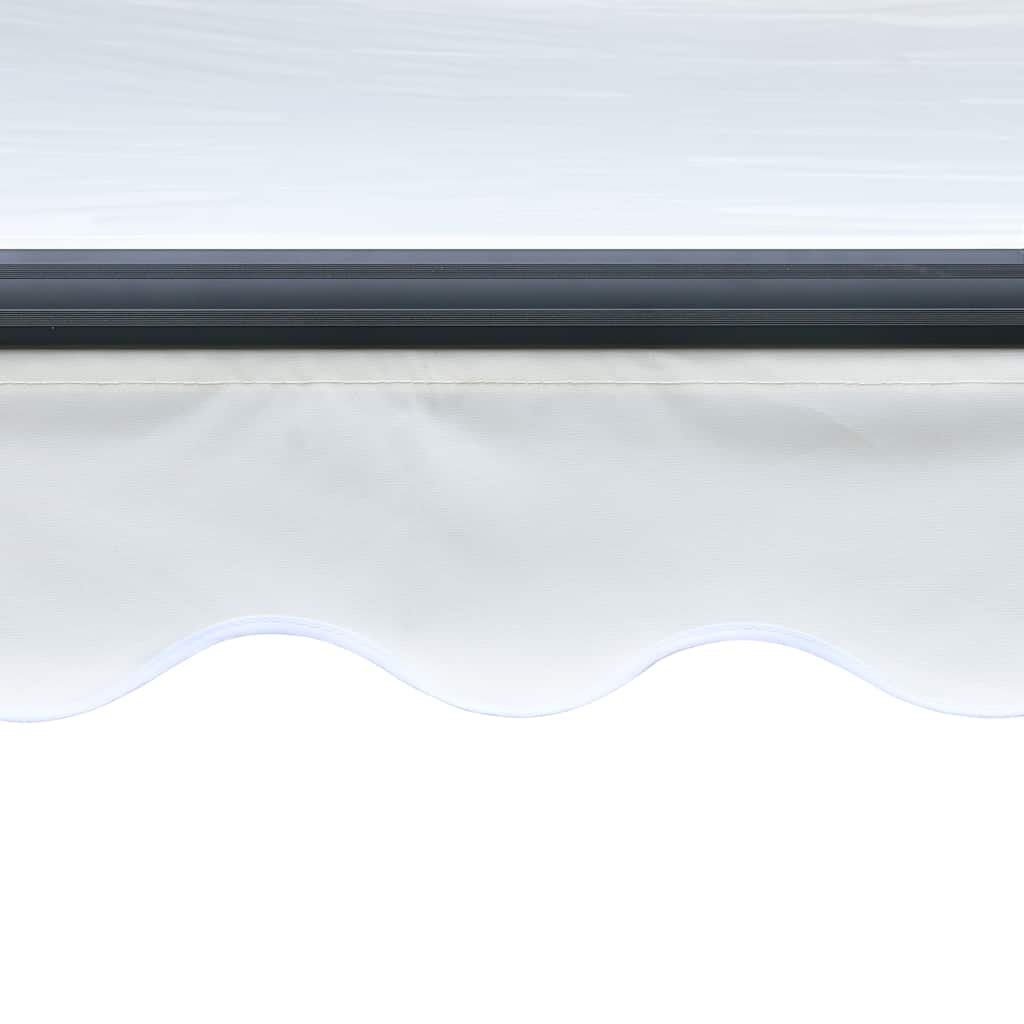 vidaXL Manual Retractable Awning with LED 300x250 cm Cream