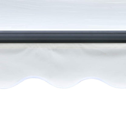 vidaXL Manual Retractable Awning with LED 300x250 cm Cream