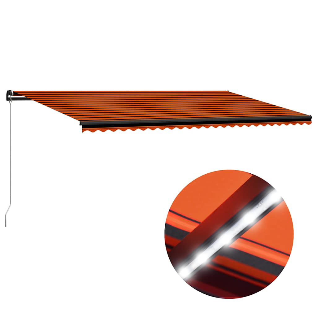 vidaXL Manual Awning with Solar LED 6 x 3 m