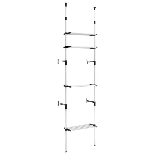 vidaXL Telescopic Wardrobe System with Shelves Aluminium