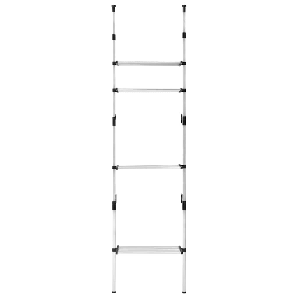 vidaXL Telescopic Wardrobe System with Shelves Aluminium