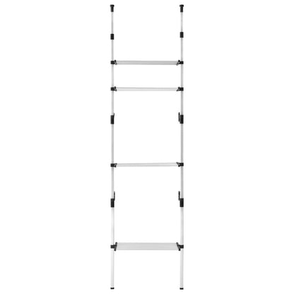 vidaXL Telescopic Wardrobe System with Shelves Aluminium