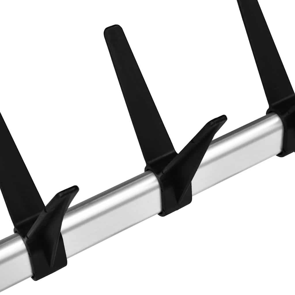 vidaXL Telescopic Shoe Rack with Rods Aluminium