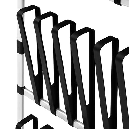 321110 vidaXL Telescopic Boot Rack with Rods Aluminium