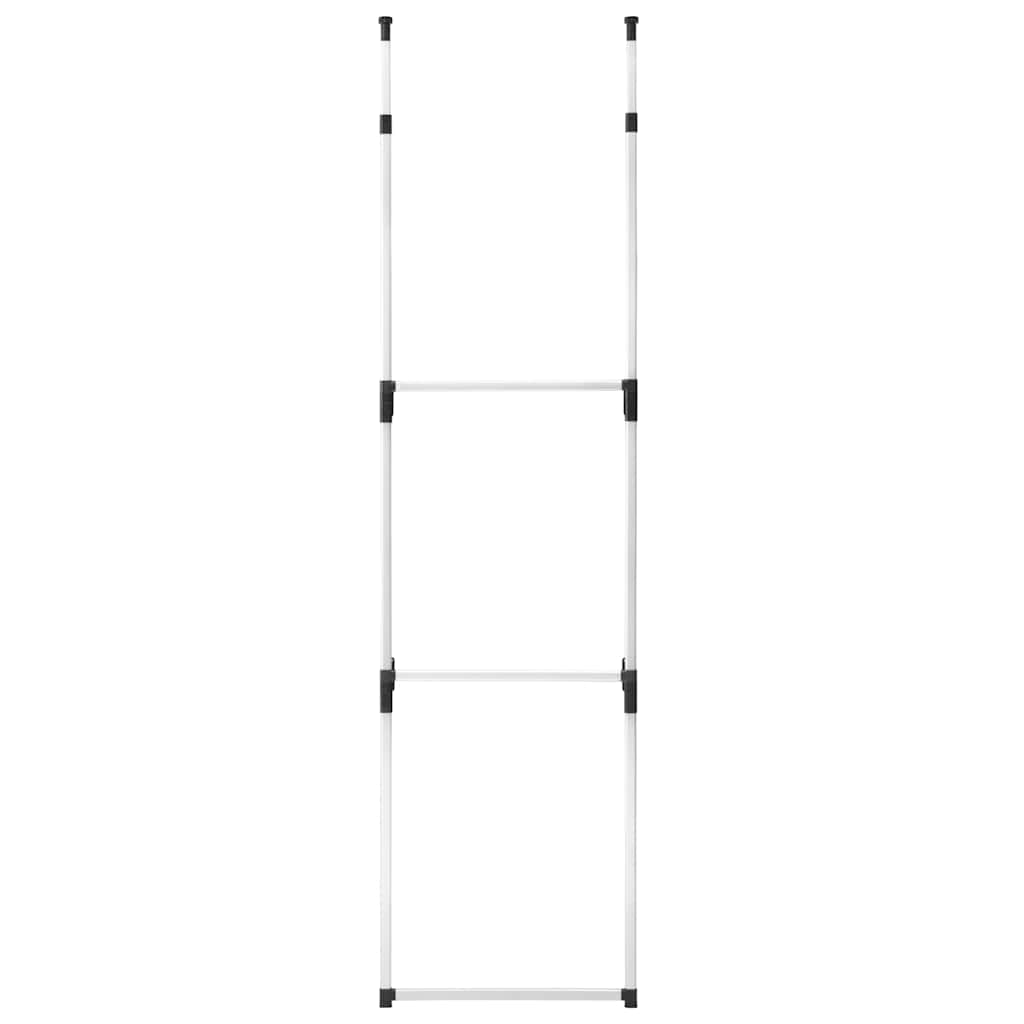 vidaXL Telescopic Wardrobe System with Rods Aluminium