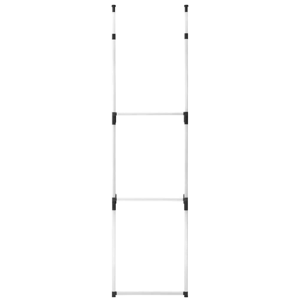 321112 vidaXL Telescopic Wardrobe System with Rods Aluminium