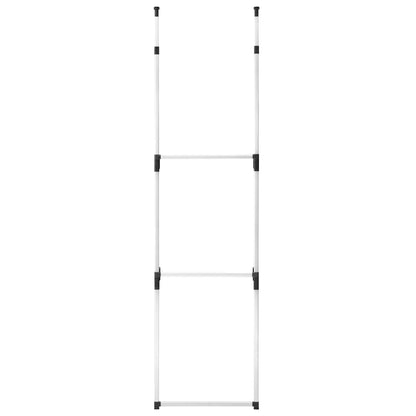 321112 vidaXL Telescopic Wardrobe System with Rods Aluminium