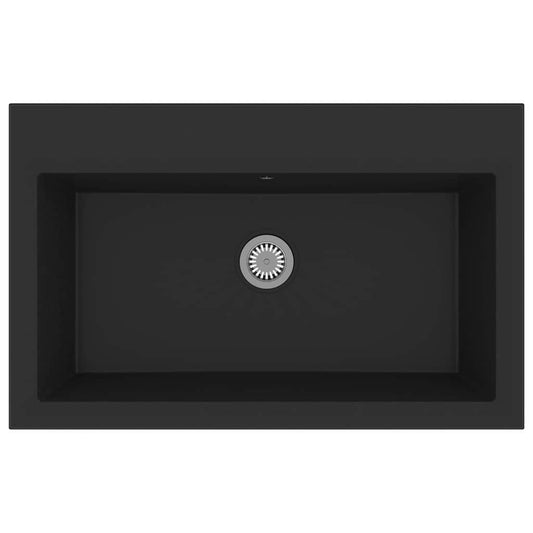 vidaXL Kitchen Sink Black 79 x 50 x 31 cm Granite