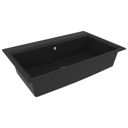 vidaXL Kitchen Sink Black 79 x 50 x 31 cm Granite