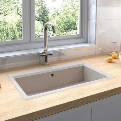 vidaXL Kitchen Sink Beige 79 x 50 x 31 cm Granite
