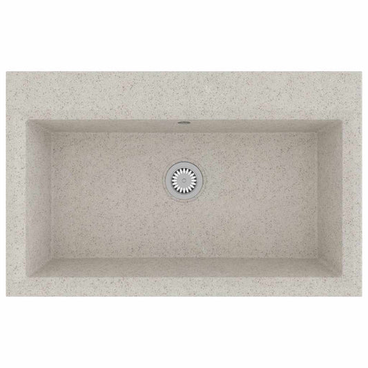 vidaXL Kitchen Sink Beige 79 x 50 x 31 cm Granite