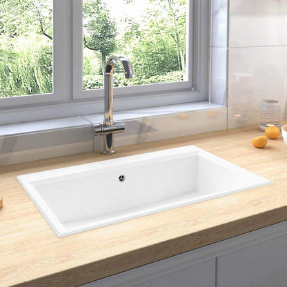 vidaXL Kitchen Sink White 79 x 50 x 31 cm Granite