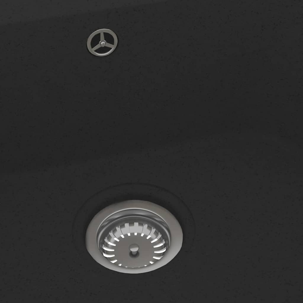 vidaXL Kitchen Sink Black 76 x 48 x 30 cm Granite