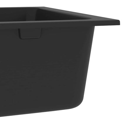 vidaXL Kitchen Sink Black 76 x 48 x 30 cm Granite