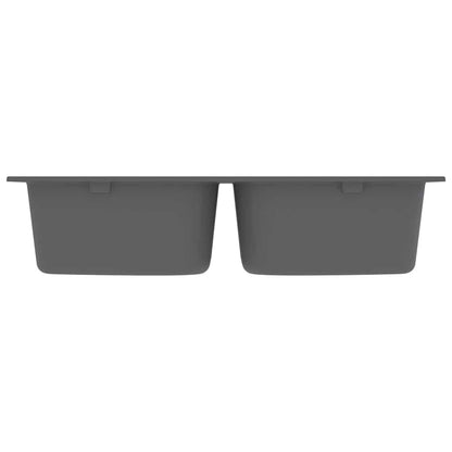 vidaXL Kitchen Sink Grey 76 x 48 x 30 cm Granite