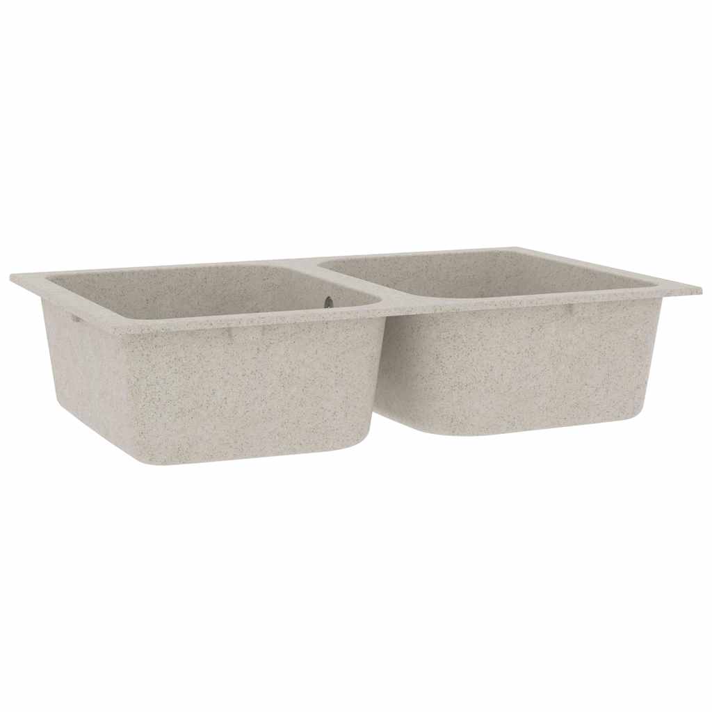 vidaXL Kitchen Sink Beige 76 x 48 x 30 cm Granite