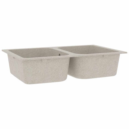 vidaXL Kitchen Sink Beige 76 x 48 x 30 cm Granite