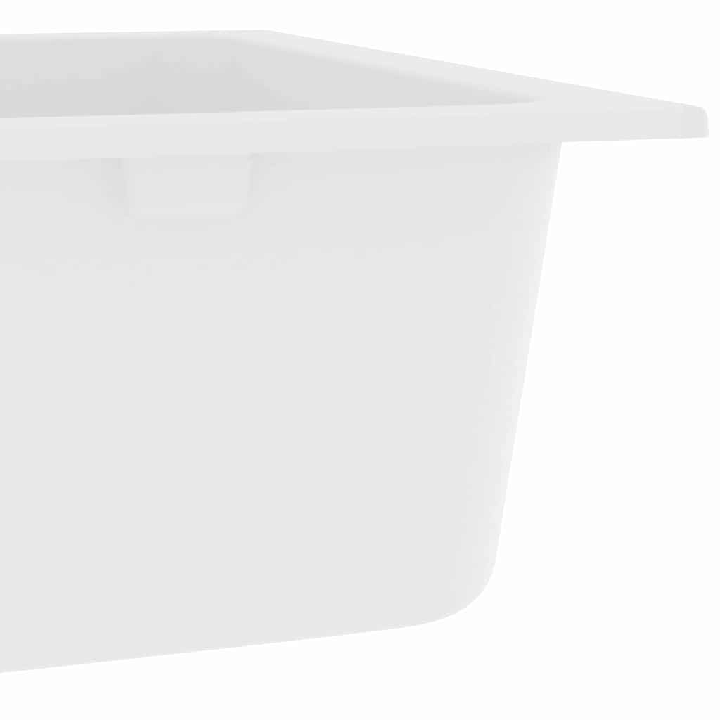 vidaXL Kitchen Sink White 76 x 48 x 30 cm Granite
