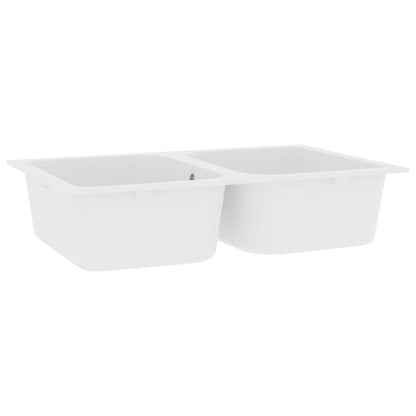 vidaXL Kitchen Sink White 76 x 48 x 30 cm Granite
