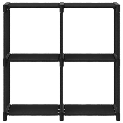 322598 vidaXL 4-Cube Display Shelf Black 69x30x72,5 cm Fabric