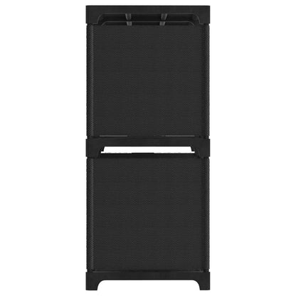 vidaXL 4-Cube Display Shelf Black 69x30x72.5 cm Fabric