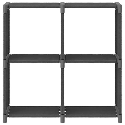 322600 vidaXL 4-Cube Display Shelf Grey 69x30x72,5 cm Fabric
