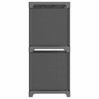 322600 vidaXL 4-Cube Display Shelf Grey 69x30x72,5 cm Fabric