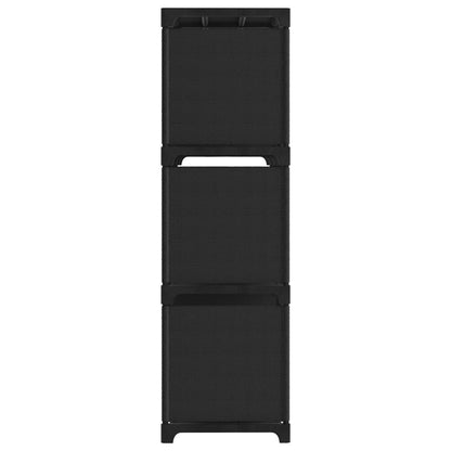 vidaXL 9-Cube Display Shelf Black 103x30x107.5 cm Fabric