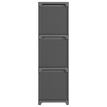 vidaXL 9-Cube Display Shelf with Boxes Grey 103x30x107.5 cm Fabric