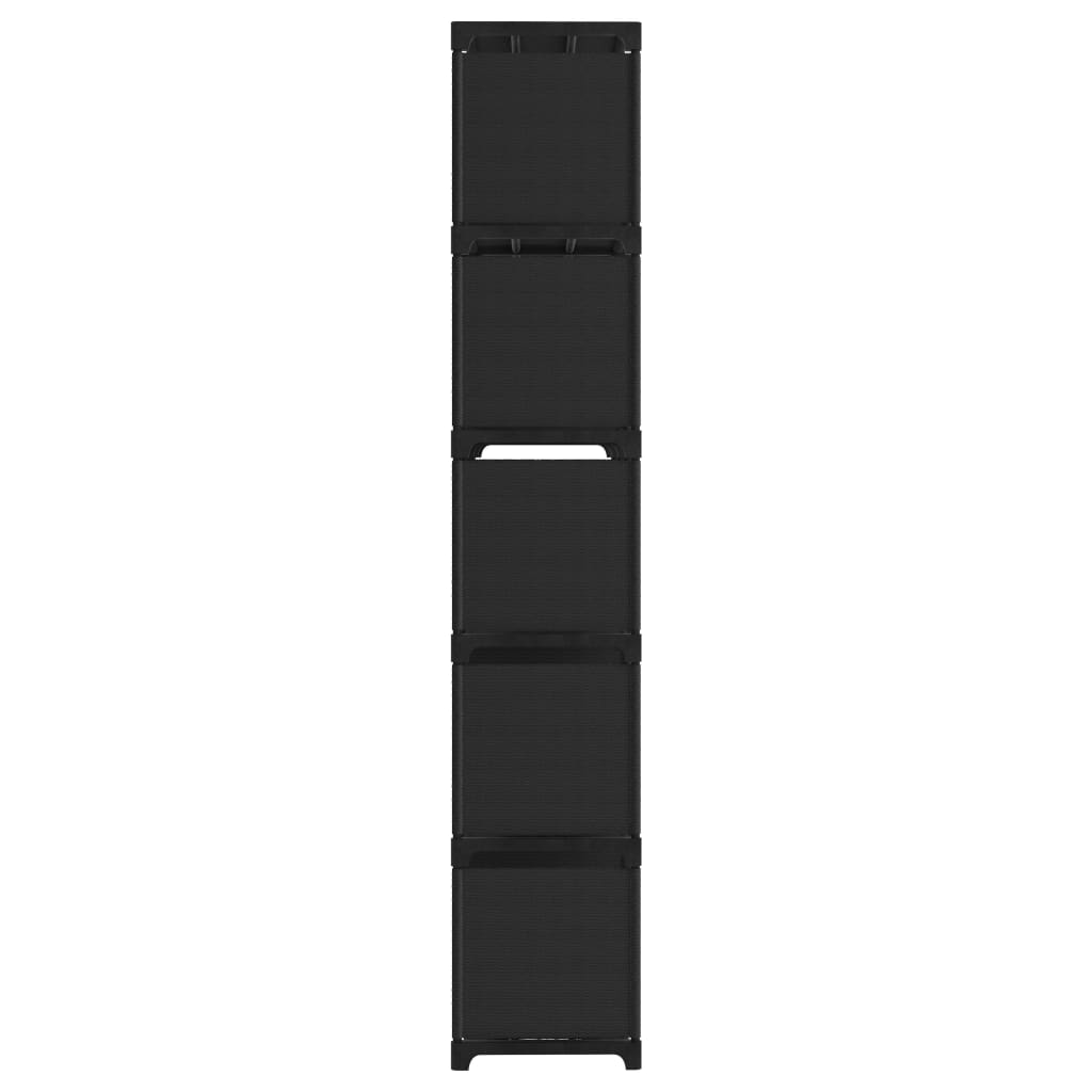 vidaXL 15-Cube Display Shelf Black 103x30x175.5 cm Fabric