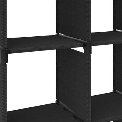 322618 vidaXL 15-Cube Display Shelf Black 103x30x175,5 cm Fabric