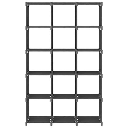 vidaXL 15-Cube Display Shelf Grey 103x30x175.5 cm Fabric