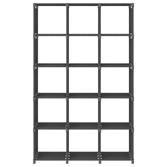 vidaXL 15-Cube Display Shelf Grey 103x30x175.5 cm Fabric