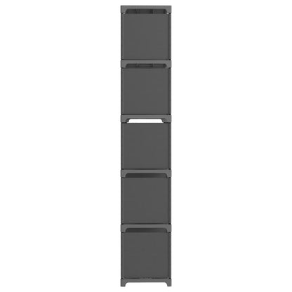 vidaXL 15-Cube Display Shelf Grey 103x30x175.5 cm Fabric