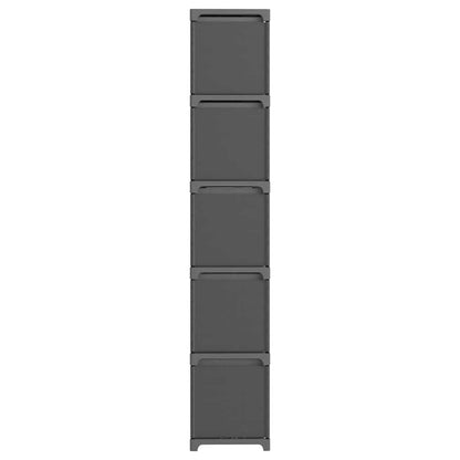 322621 vidaXL 15-Cube Display Shelf with Boxes Grey 103x30x175,5 cm Fabric