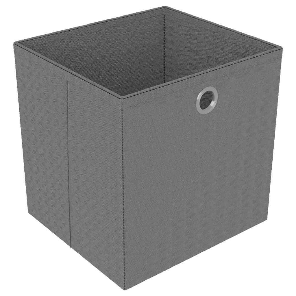 322621 vidaXL 15-Cube Display Shelf with Boxes Grey 103x30x175,5 cm Fabric
