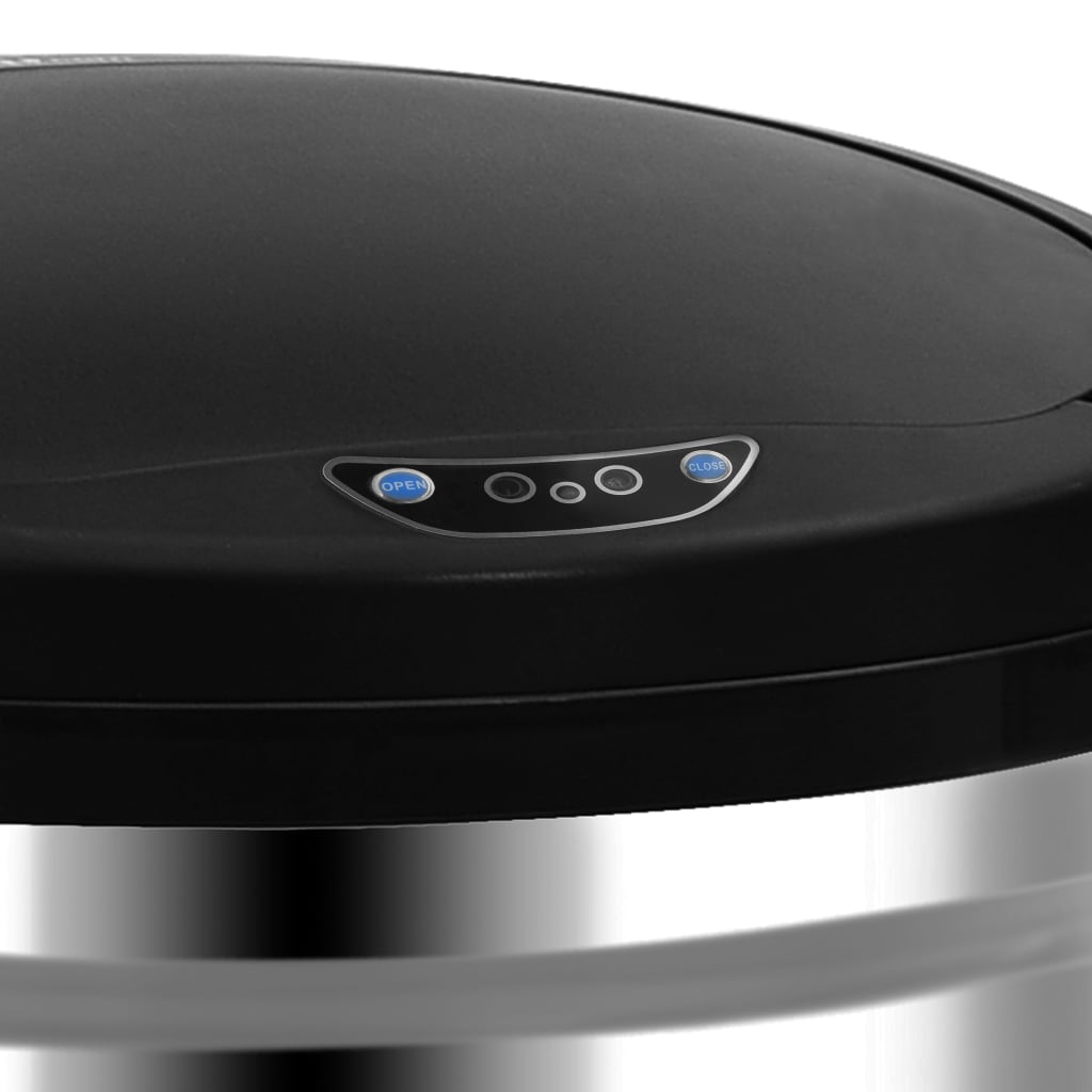 vidaXL Automatic Sensor Dustbin 40 L Stainless Steel