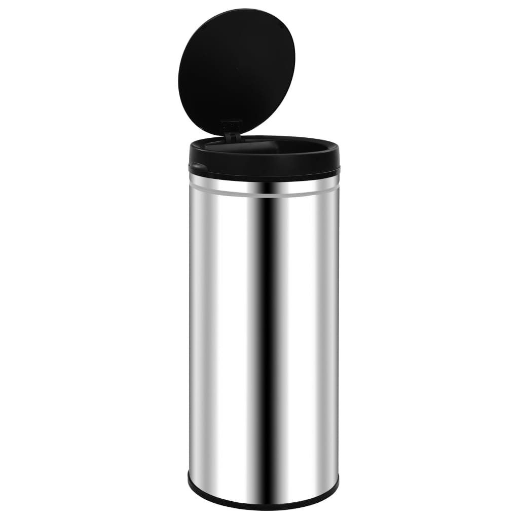 vidaXL Automatic Sensor Dustbin 80 L Stainless Steel