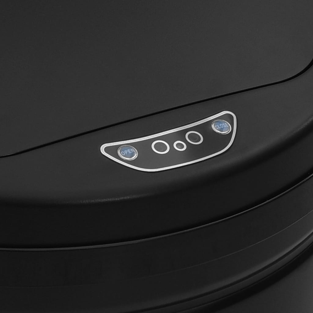 vidaXL Automatic Sensor Dustbin 50 L Carbon Steel Black