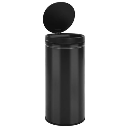 322703 vidaXL Automatic Sensor Dustbin 80 L Carbon Steel Black