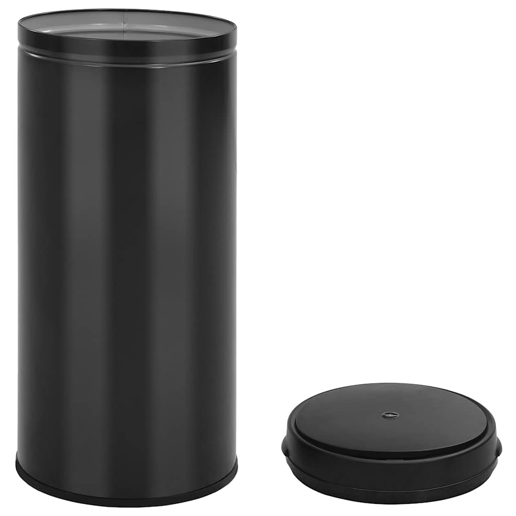 322703 vidaXL Automatic Sensor Dustbin 80 L Carbon Steel Black