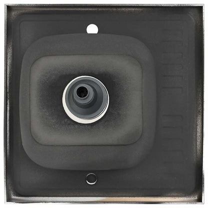 vidaXL Kitchen Sink with Drainer Set Silver 600x600x155 mm Stainless Steel