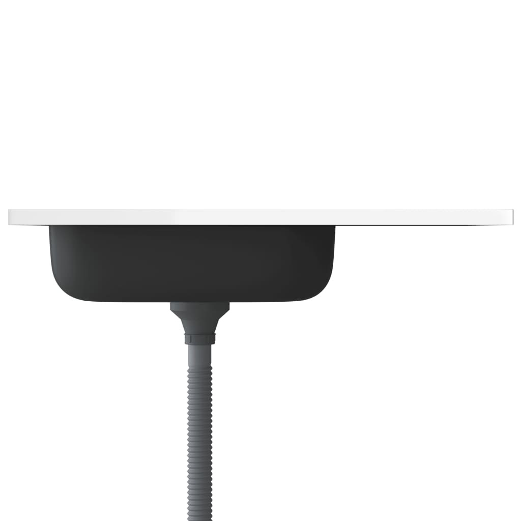 vidaXL Kitchen Sink with Drainer Set Silver 800x500x155 mm Stainless Steel