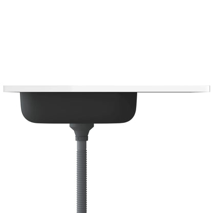 vidaXL Kitchen Sink with Drainer Set Silver 800x500x155 mm Stainless Steel