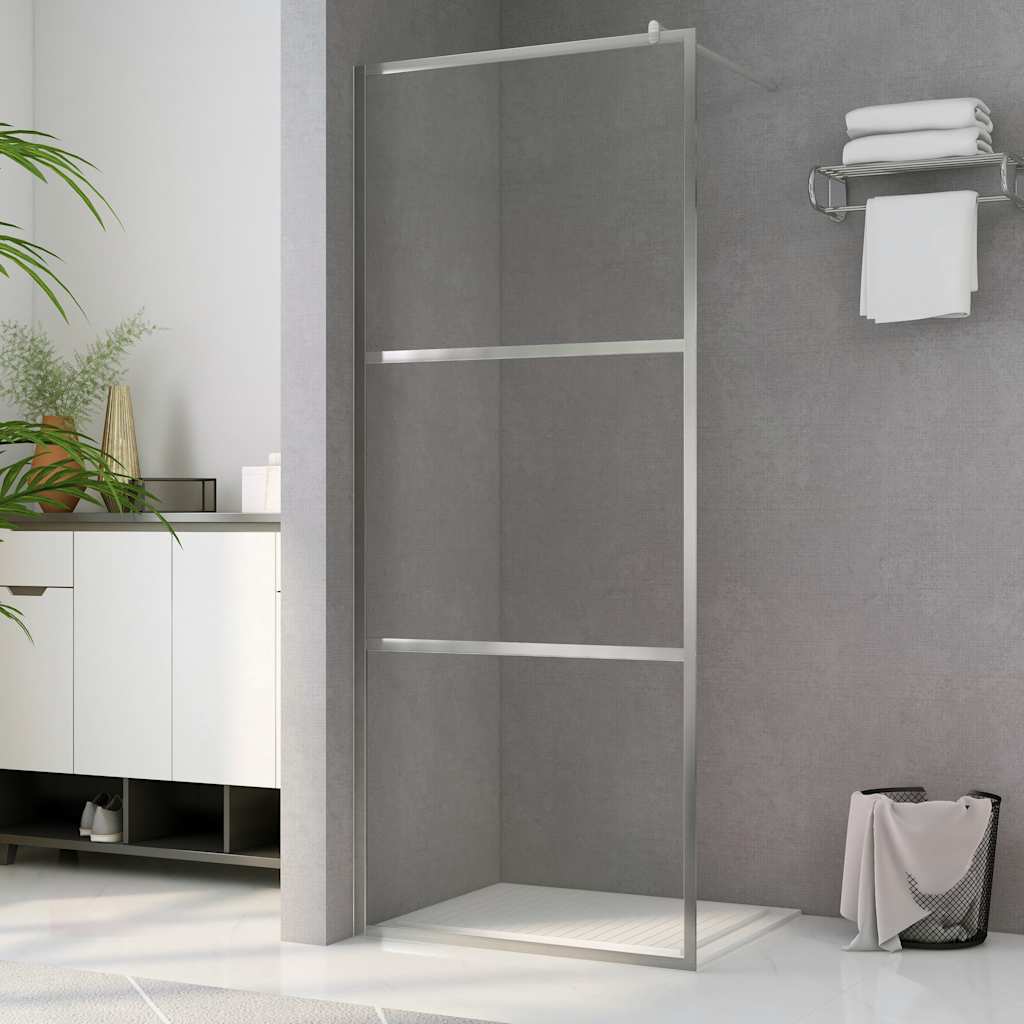 146635 vidaXL Walk-in Shower Wall with Clear ESG Glass 80x195 cm