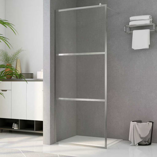 vidaXL Shower screens Silver 140 x 195 cm Glass and Aluminium
