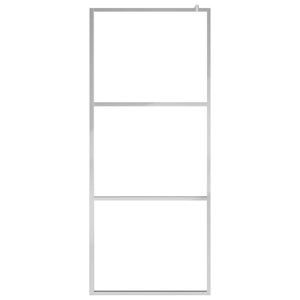 vidaXL Shower screens Silver 80 x 195 cm Glass and Aluminium