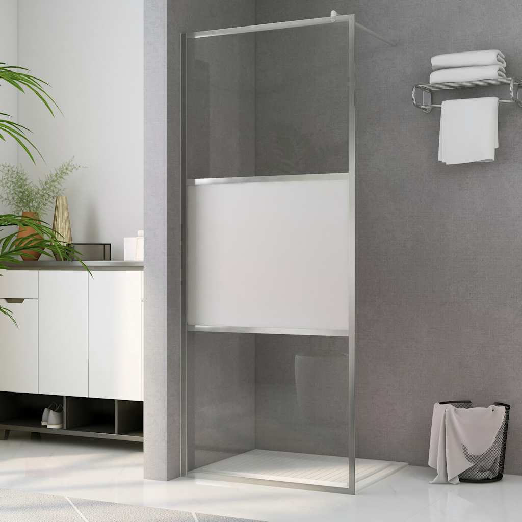 vidaXL Shower screens Silver 80 x 195 cm Glass and Aluminium