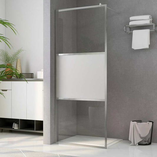 vidaXL Shower screens Silver 90 x 195 cm Glass and Aluminium